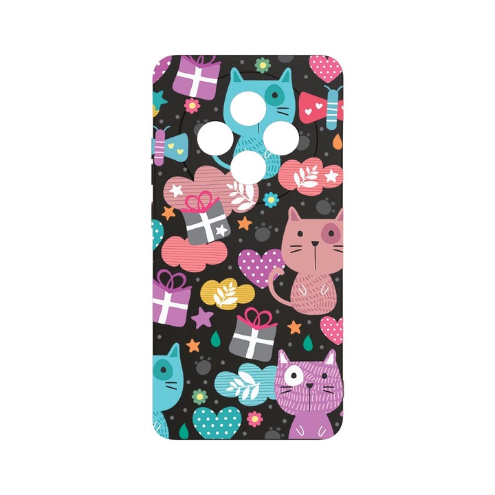 BestCase 1.2mm Szilikon telefontok, kompatibilis modell Xiaomi Redmi 14C, Lovely Cat, Kameravédelem, Mikroszálas puha belső, PB 41