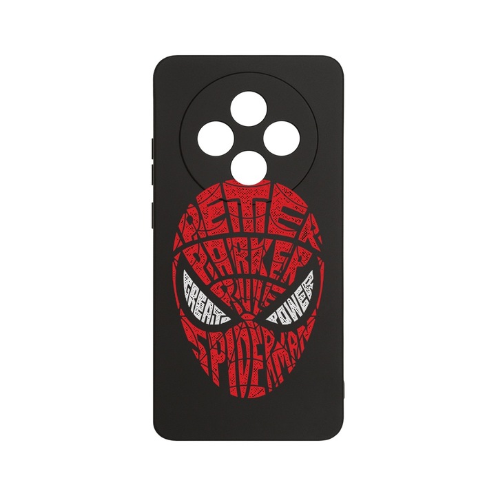 Husa Pentru OPPO Reno12 F / Reno12 FS, BestCase® Slim Premium Silicon 1.2MM, Calligraphy Peter Parker, Microfibra in interior, Antisoc, Protectie camera si ecran, PB 1528