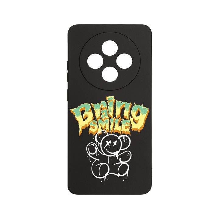 BestCase 1.2mm Szilikon telefontok, kompatibilis modell Xiaomi Redmi 14C, Teddy Bear Braing Smile, Kameravédelem, Mikroszálas puha belső, PB 1557