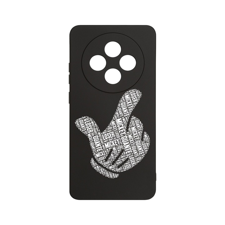 BestCase 1.2mm Szilikon telefontok, kompatibilis modell Xiaomi Redmi 14C, Calligraphy Guante Mickey, Kameravédelem, Mikroszálas puha belső, PB 1535