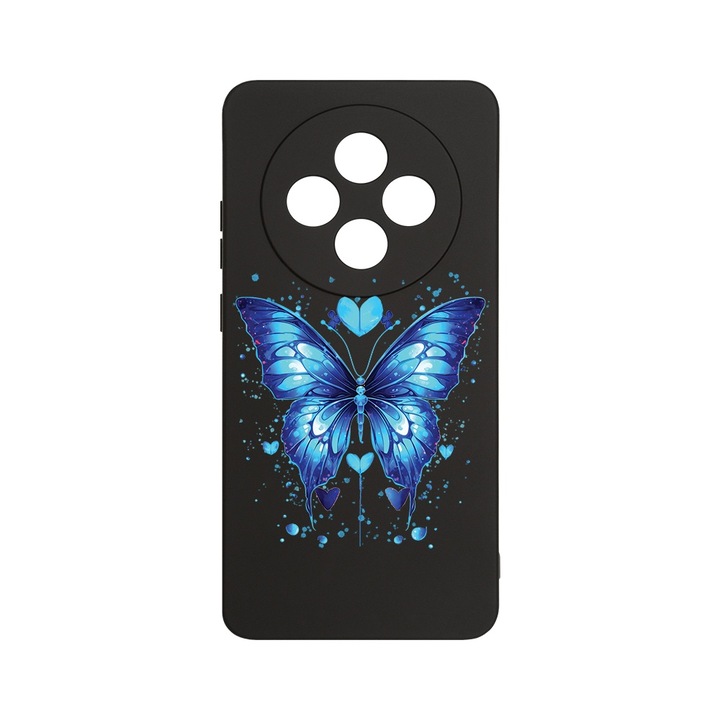 BestCase 1.2mm Szilikon telefontok, kompatibilis modell Xiaomi Redmi 14C, Blue Butterfly, Kameravédelem, Mikroszálas puha belső, PB 1586