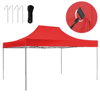 Pavilion pliant Timeless Tools cu cadru metalic, 2,9 x 4,25 m, Rosu Pavilion pliant Timeless Tools cu cadru metalic, 2,9 x 4,25 m, Rosu