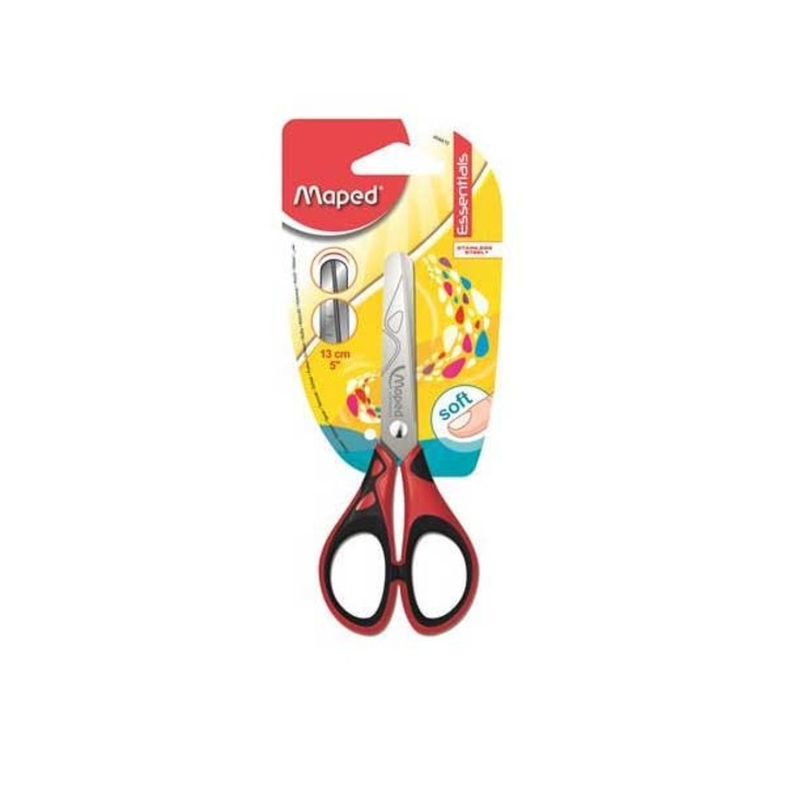 Olló, iskolai, 13 cm, MAPED Essentials Soft
