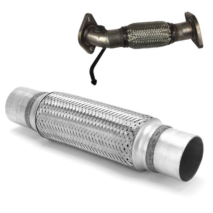 Rugalmas kipufogócső 2.5x14in, Jormftte, rozsdamentes acél, belső átmérő 63mm, univerzális