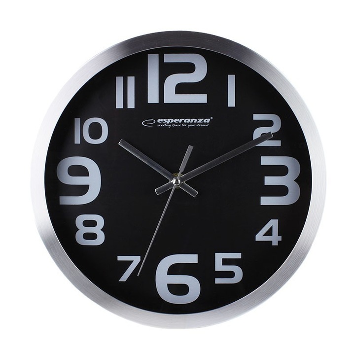 Ceas de perete Esperanza Zurich, negru
