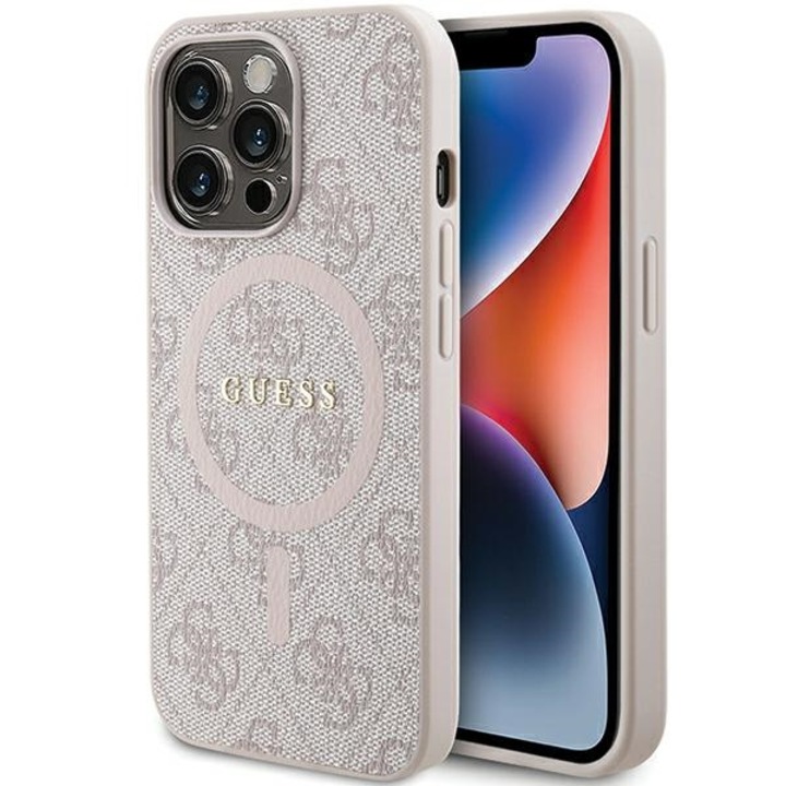 Husa Guess pentru Iphone 13 Pro Roz Hc Ring Classic Logo
