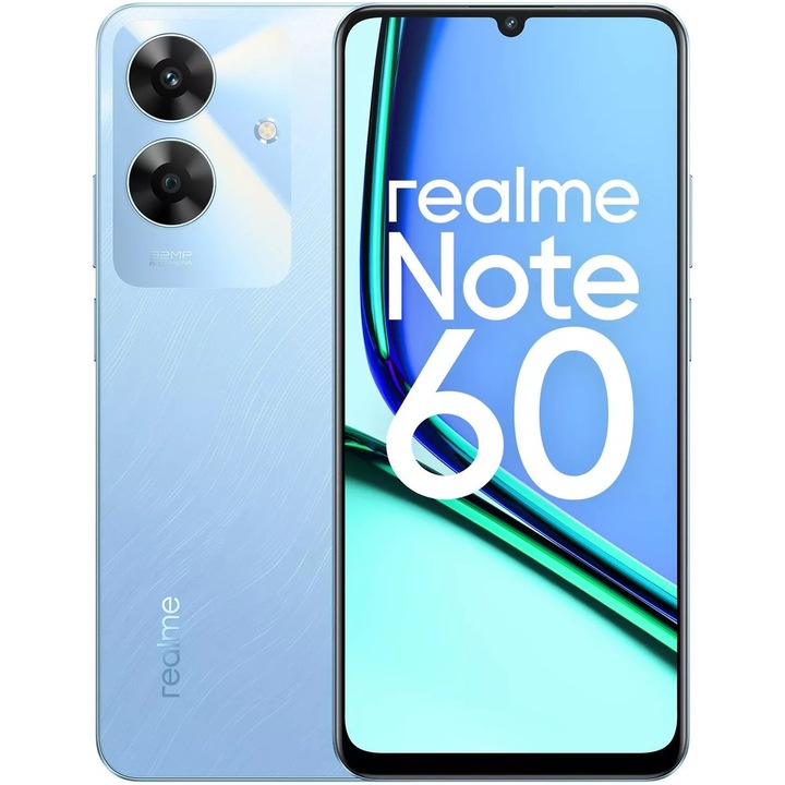 Мобилен телефон Realme Note 60, 6GB RAM, 128GB, Voyage Blue