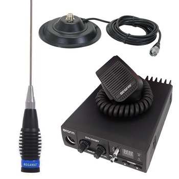 Kit Statie radio CB Storm Discovery III 2018 *PRO-VERSION* + Antena radio CB Megawatt ML145 + baza magnetica 145 PL Kit Statie radio CB Storm Discovery III 2018 *PRO-VERSION* + Antena radio CB Megawatt ML145 + baza magnetica 145 PL