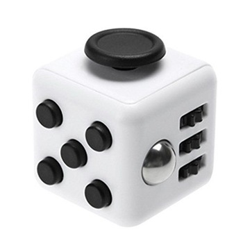 Jucarie antistress fidget cube alb-negru Jucarie antistress fidget cube alb-negru