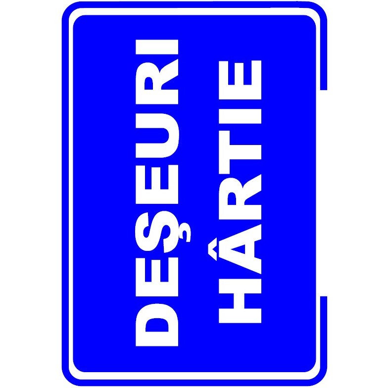 Set de 2 indicatoare A4 - DESEURI HARTIE