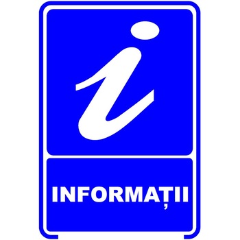 Set de 2 indicatoare A5 - INFORMATII Set de 2 indicatoare A5 - INFORMATII