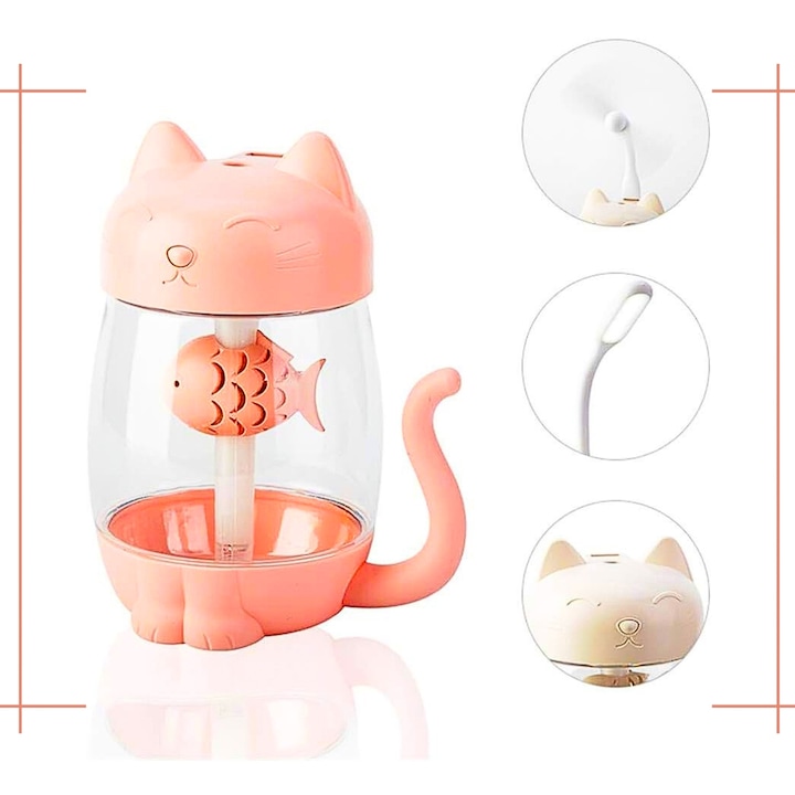 Umidificator ultrasonic Arthon, 5L, cu filtru ceramic, telecomanda, aromaterapie, 22x45cm