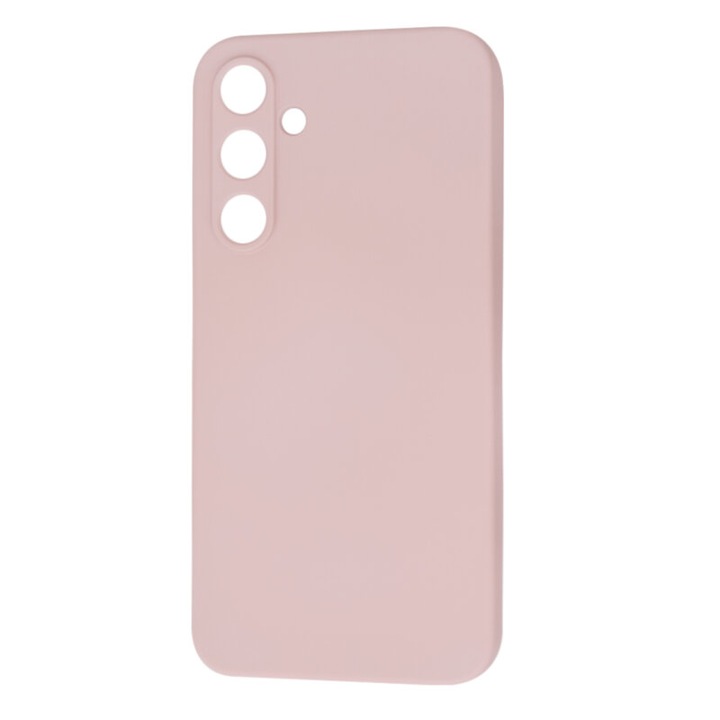 Husa compatibila cu Samsung Galaxy A55, Silicon Cover, Interior Microfibra, Roz pudrat, Atlas