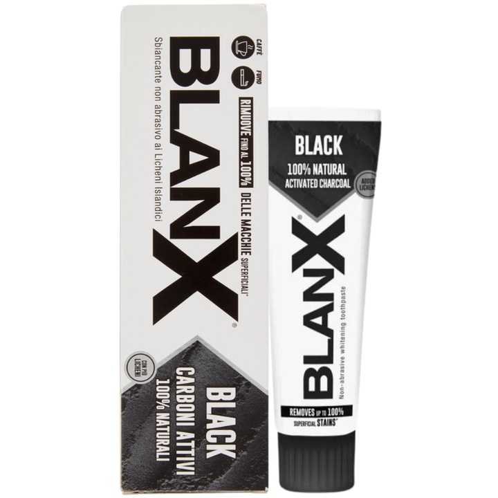 Blanx Carboni Attivi паста за зъби с активен въглен, нежно избелваща, защита срещу кариес, 75 ml