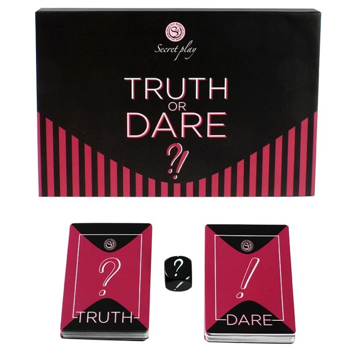 Еротична игра Secret Play - Truth or Dare, 40 карти с предизвикателства, 1 зар