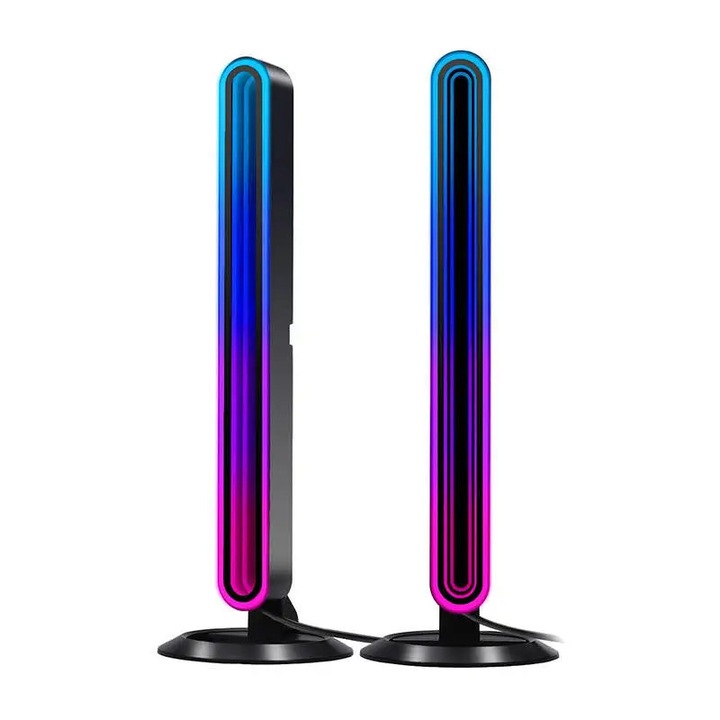 Set 2 lampi de birou RGB BlitzWolf BW-AL1, 10 culori, alimentare USB, 29x280mm