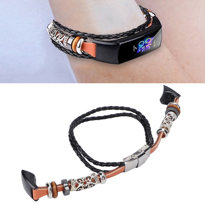 Jormftte bőr óraszíj, Honor Band 5 4-hez