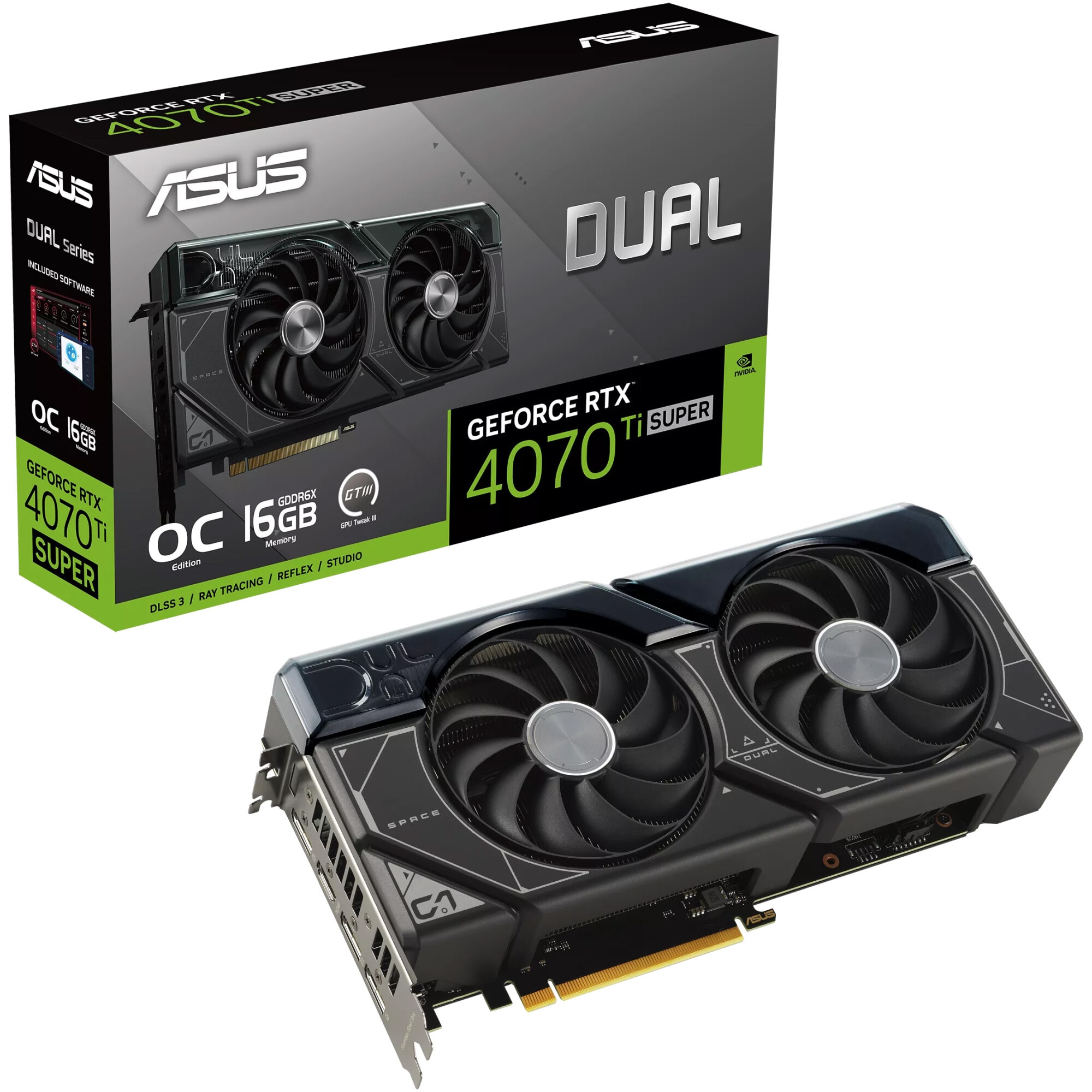 新品、ASUS Gaming GeForce RTX 4070 TiSUPER Placa video ASUS GeForce RTX™ 4070 Ti SUPER TUF Gaming, 16GB