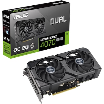 Placa video ASUS DUAL GeForce RTX 4070 SUPER EVO OC Edition, 12GB GDDR6X, 192-bit