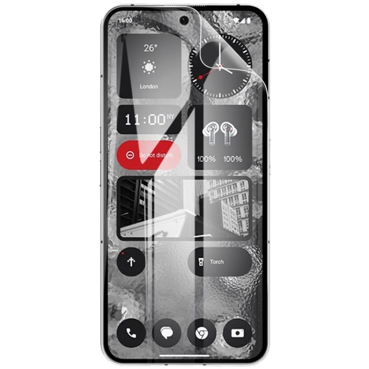 Фолио за екран за Nothing Phone (2a) Plus, регенерируем силиконов хидрогел, гъвкав хидрокристал, пълна защита, пълно лепило, лесен монтаж, пълен комплект за монтаж