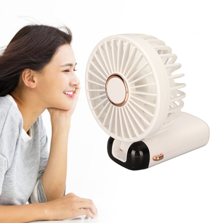 Többfunkciós USB hordozható ventilátor, hordozható, 90 fokban összecsukható, kis zsebventilátor telefontartó zsinórral