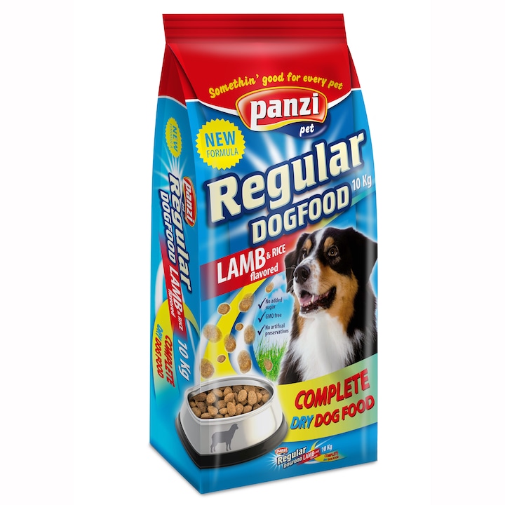 Panzi Regular Adult száraz kutyaeledel, Bárány és rizs, 10 kg