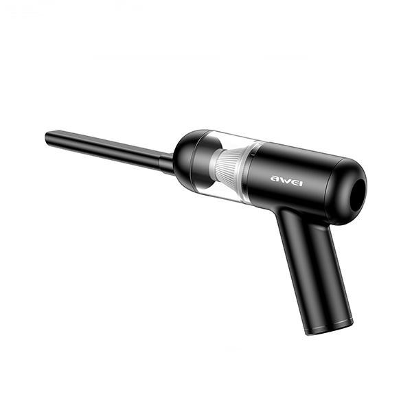 Aspirator mini fara fir AWEI V2 cu indicator de praf, Negru