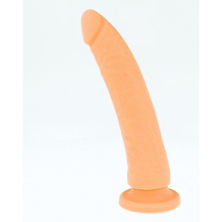 DELTACLUB orvosi szilikon dildó, 20x4cm, bézs színű