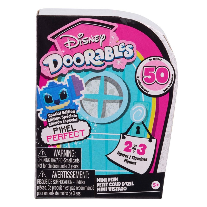 Set figurine Disney Doorables Pixel Perfect Mini Peek, 2-3 figurine, 3,80 cm, multicolor