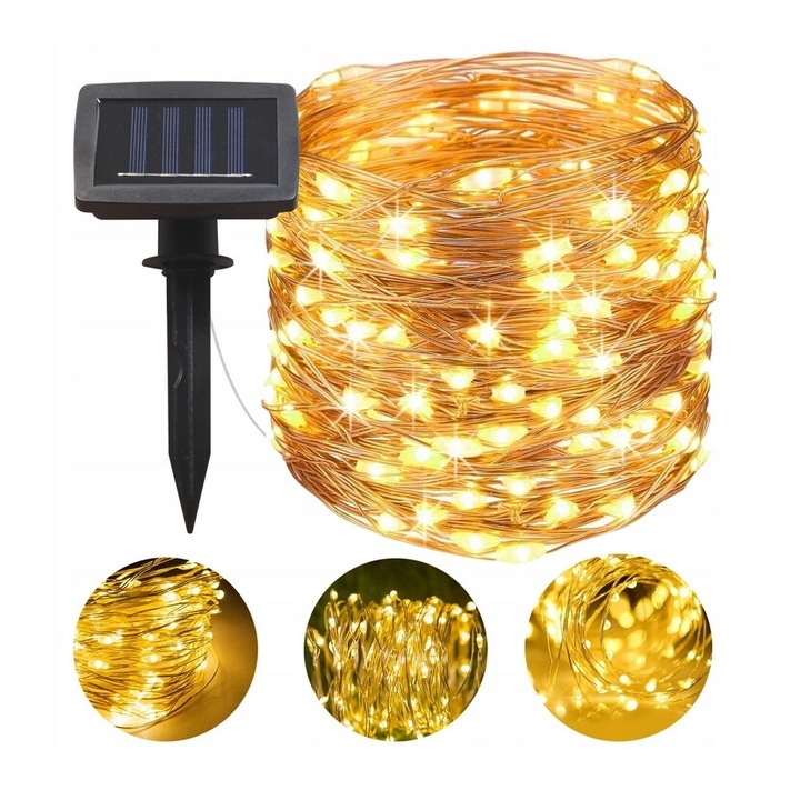 Соларен гирлянд 500 LED, MasterLED, 5190cm, меден кабел, IP44