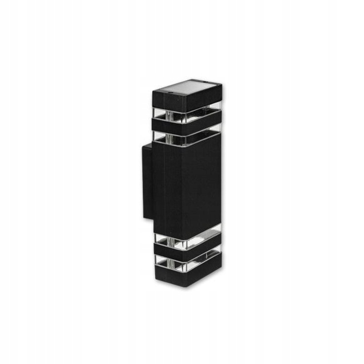 Външна стенна лампа, MasterLED, INEZ, Поликарбонат, GU10, IP65, 2 източника, 295x110x105 мм, Черна