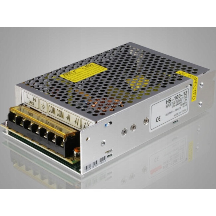 Sursa alimentare pentru benzi LED, 12V DC, 100W, 8A