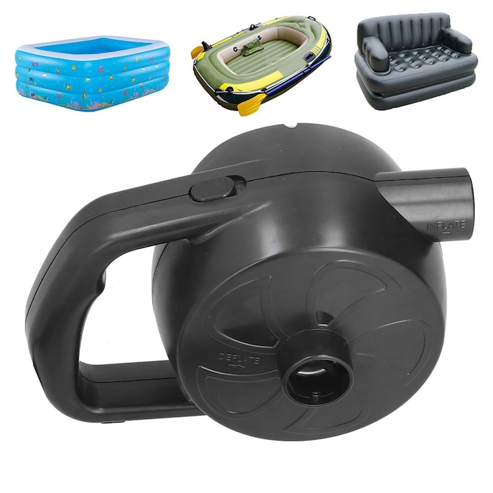 Longziming 300W-os elektromos felfújó szivattyú, hordozható, hatékony, 4 fúvókával, matracokhoz, úszómedencékhez, felfújható játékokhoz