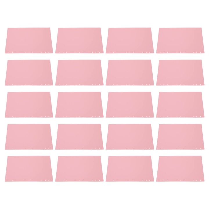 20 db PP műanyag prezentációs fólia készlet, vízálló, rózsaszín, 19x51mm