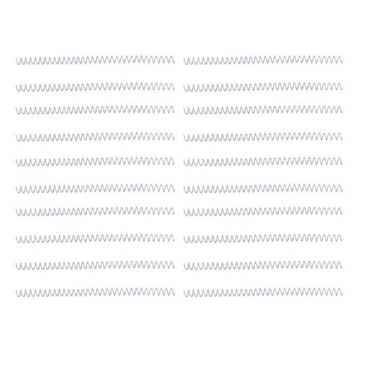 20 db-os ABS kötőspirál készlet, 11mm, színes, irodába és iskolába