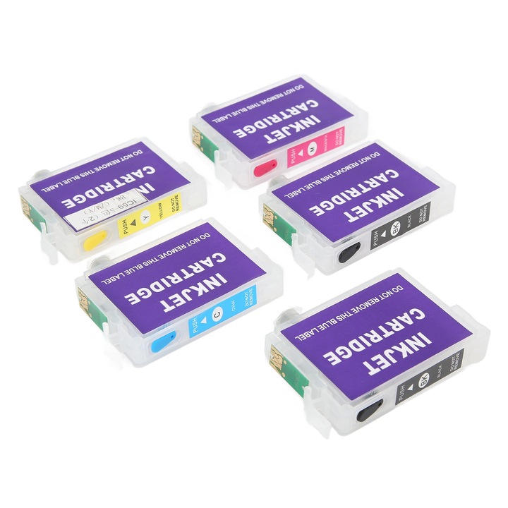Cartus imprimanta inkjet, Jormftte, set 4 culori, negru, albastru, magenta, galben