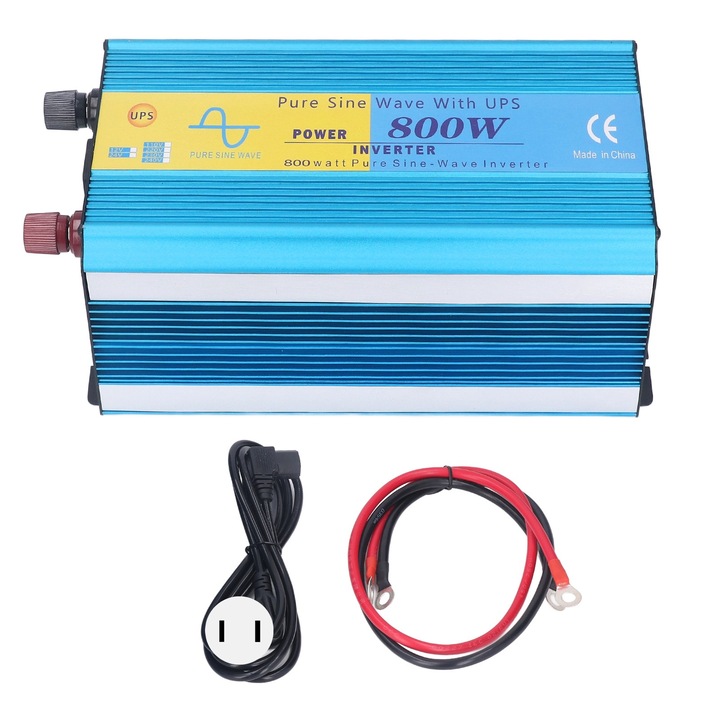800W 1600W csúcs tiszta szinuszos inverter UPS DC24V bemeneti feszültség USB LCD Off Grid inverter autóhoz US aljzat AC110V