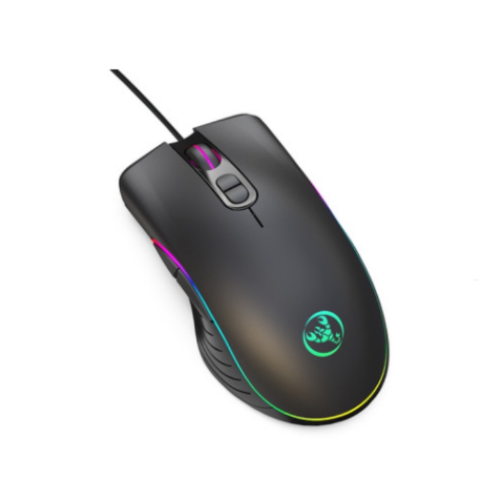 COH☆ Mouse de gaming cu fir RGB, 7200 DPI, 7 butoane programabile