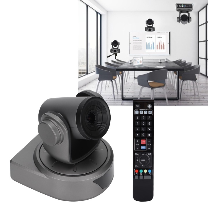 Jormfte PV303U2 webkamera Full HD 1080p, 3x optikai zoom, USB2.0, 110-240V