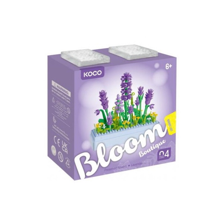 Set de constructie KOCO, flori de lavanda, 239 elemente