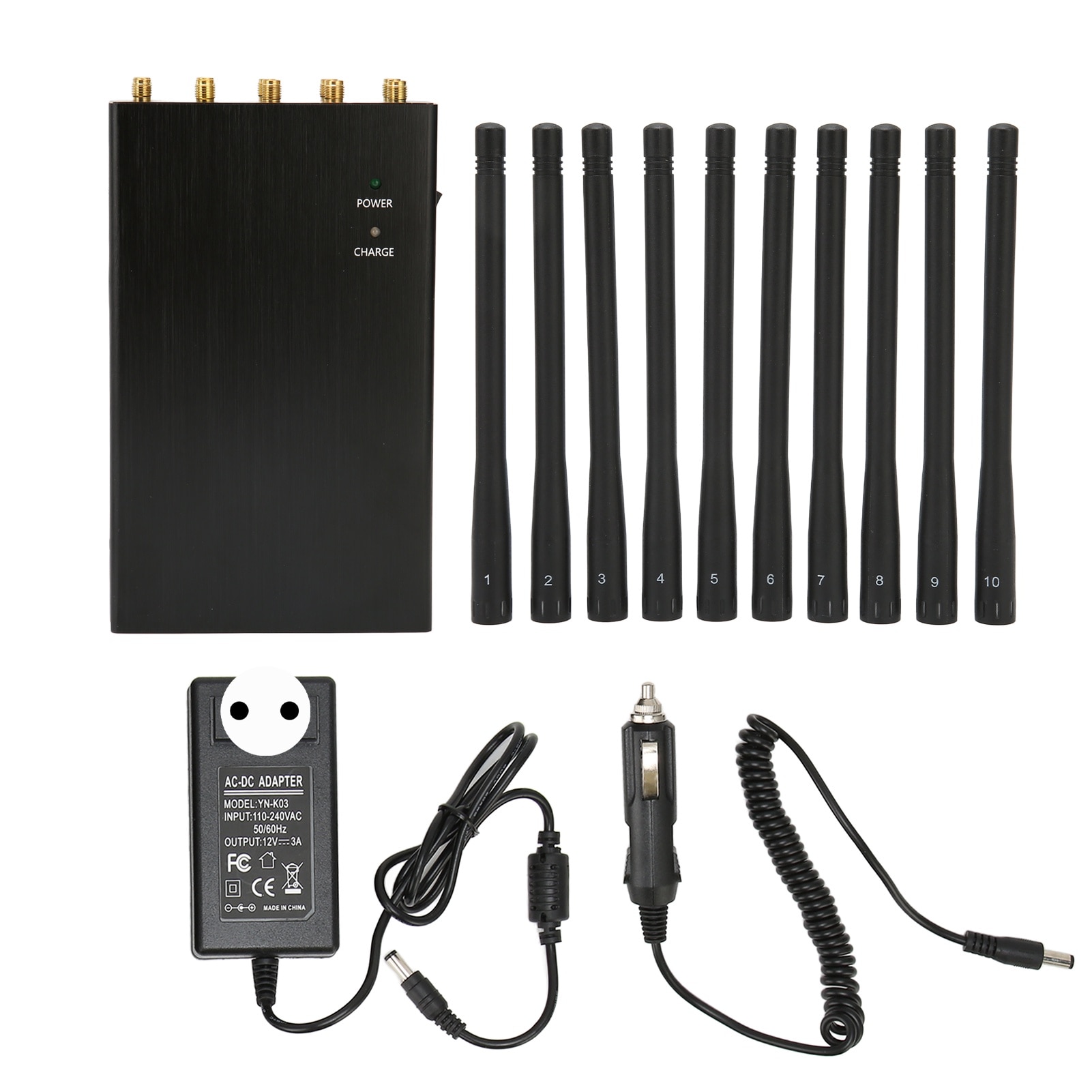 Detector de dispozitive de inregistrare Mmgoqqt, 10 canale, distanta de protectie 1-15m, carcasa din aliaj de aluminiu, 110-240V