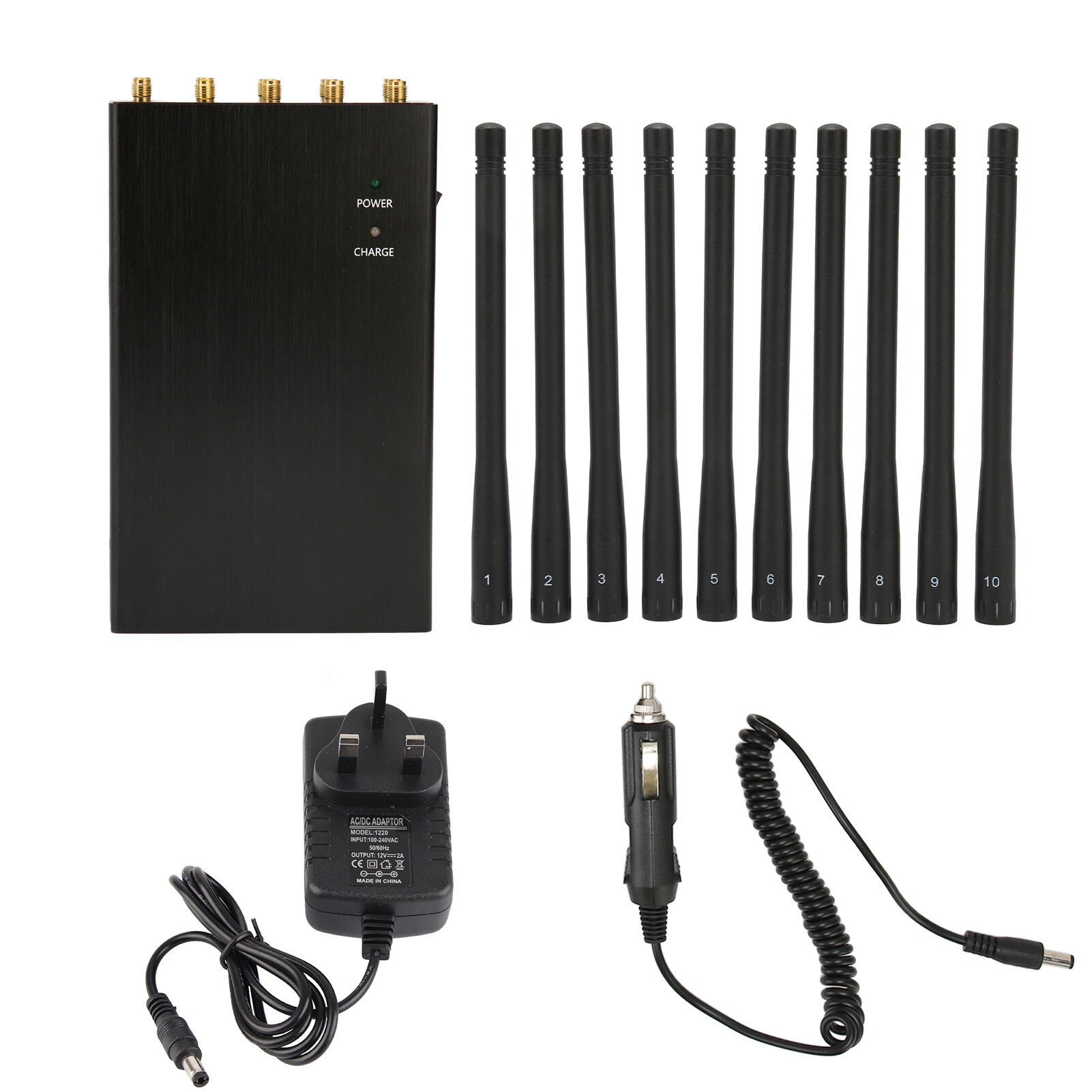 Detector de dispozitive de inregistrare Mmgoqqt, 10 canale, distanta de protectie 1-15m, carcasa din aliaj de aluminiu, 110-240V