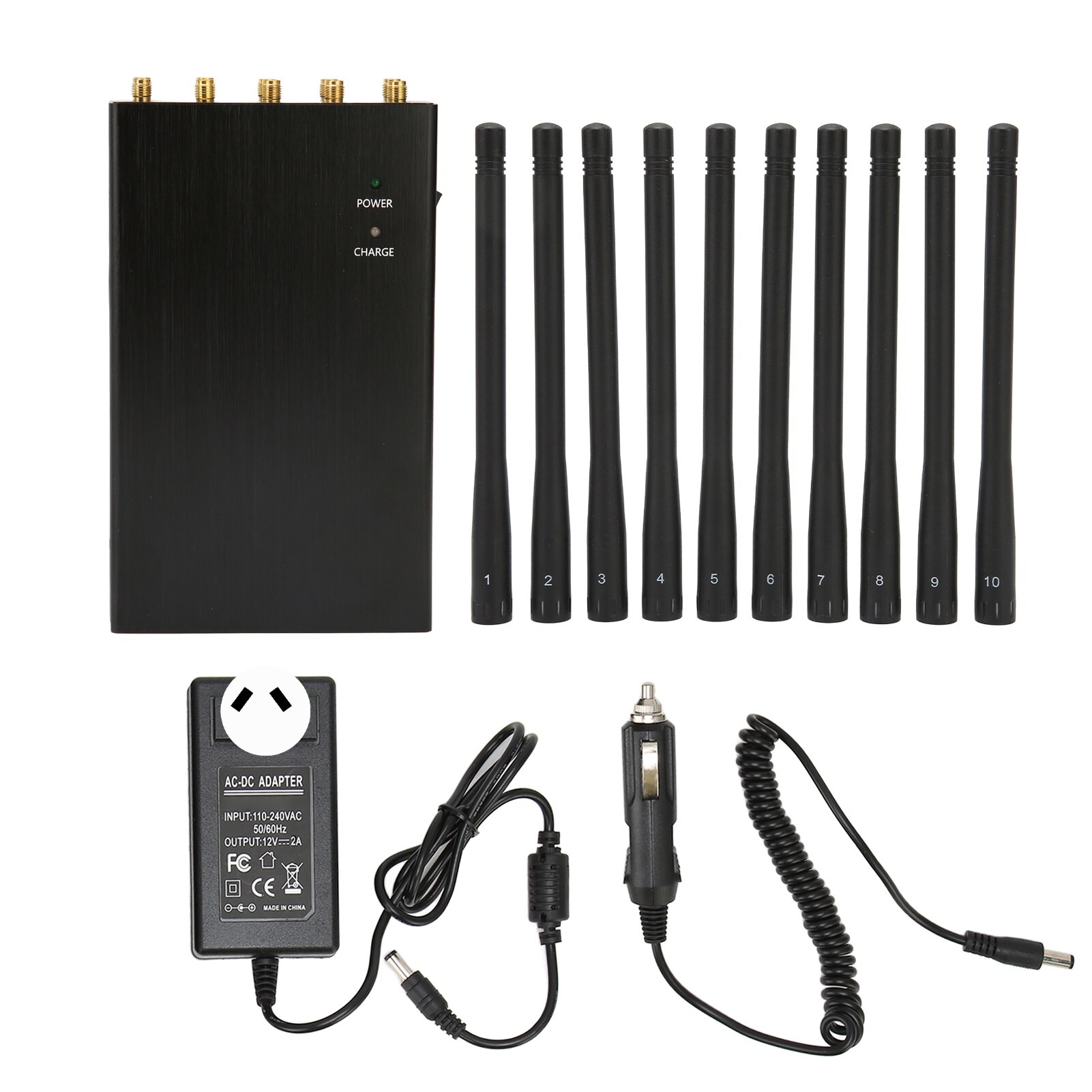 Detector de dispozitive de inregistrare Mmgoqqt, 10 canale, distanta de protectie 1-15m, carcasa din aliaj de aluminiu, 110-240V