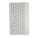 Tastatura wireless BT, Mmgoqqt, iluminare LED RGB, 78 taste, alb, dimensiuni compacte