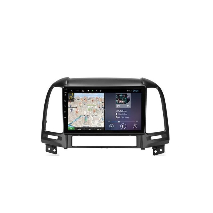 Sistem de Navigatie Hyundai Santa Fe, procesor Octa-Core .8G memorie RAM si 128GB memorie interna, Android, Wi-Fi, Android, Bluetooth, Navigatie, Rama adaptoare