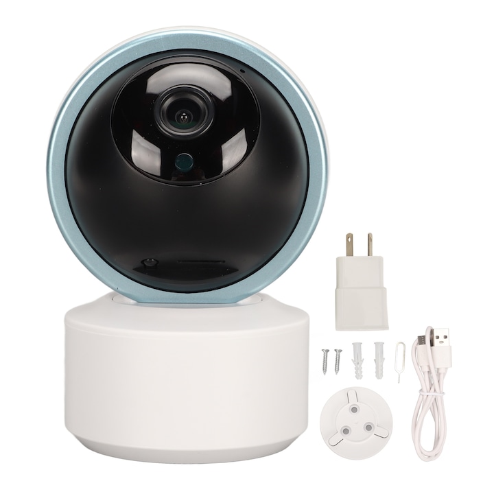 Camera de supraveghere Jormftte HD 2MP, 1080P, nocturnă color, unghi larg 92°, alimentare solară, IP66