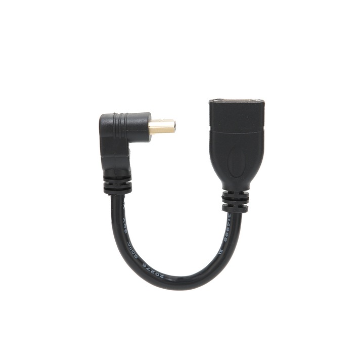 90 fokos szögű HDMI adapterkábel, Jormftte, ABS, számítógéphez/TV-hez