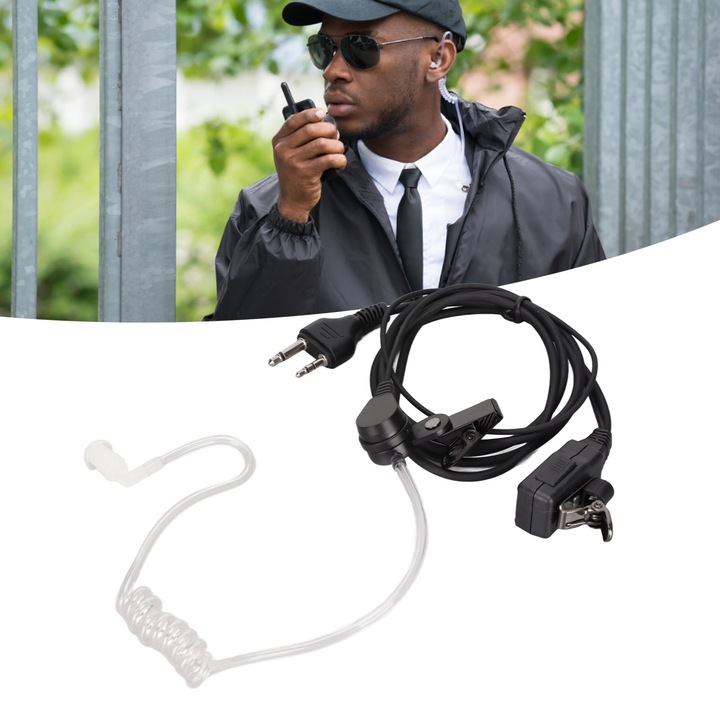 Fülhallgató akusztikus csővel, Jormftte, 2 tűs, fekete-fehér, 48cm x 91.5cm