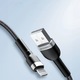 Wozinsky WNBAL1 USB-A / Lightning 2.4A кабел 1m, черен, найлон