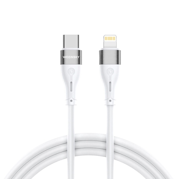 Wozinsky WSTCL1 Lightning / USB-C PD 27W kábel, 1 m, fehér